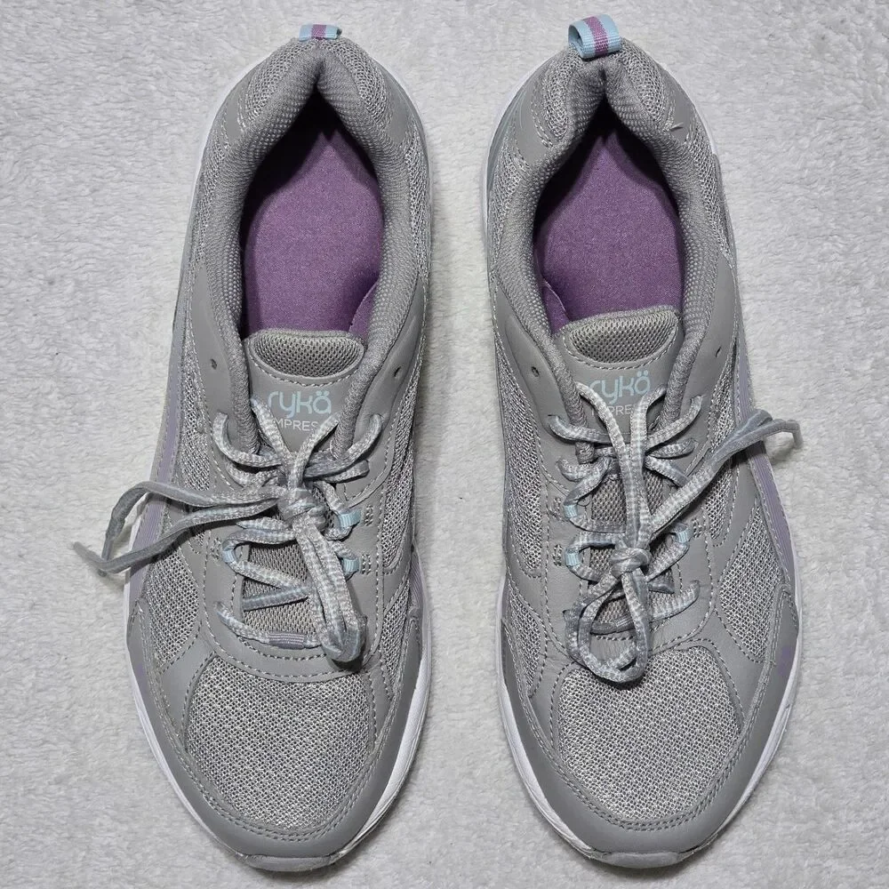 Ryka Impress Athletic Women's 9.5 Gray Sneakers Fitness Walking Shoes